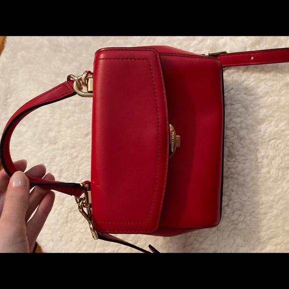 Michael Kors Red Mini Purse With Strap - Picture 1 of 9